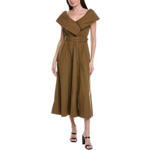 lela rose yellow lace dress Lela Rose | Smocked Knit Mock Neck Dress | S